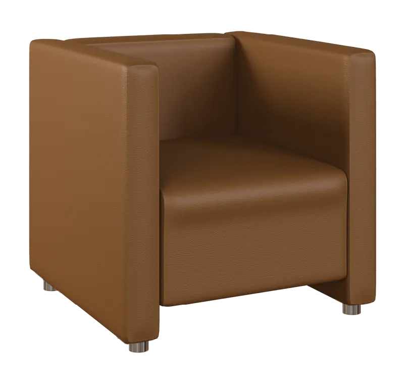 MIRA 1 křeslo, koženka hnědá